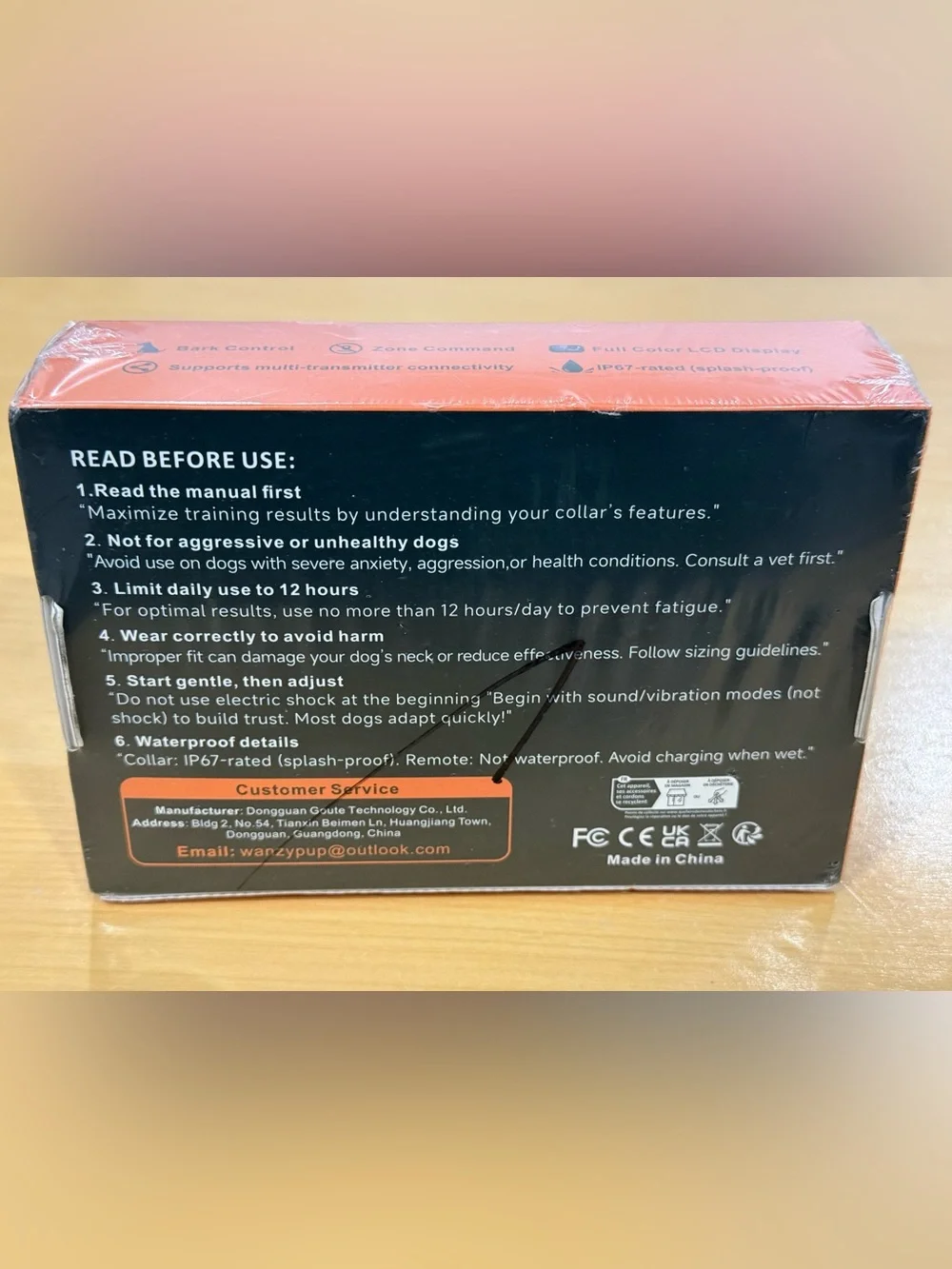 BarkBloc 2-in-1 Anti Bark Dog Collar No-Go Zone Training Rechargeable Sensor New